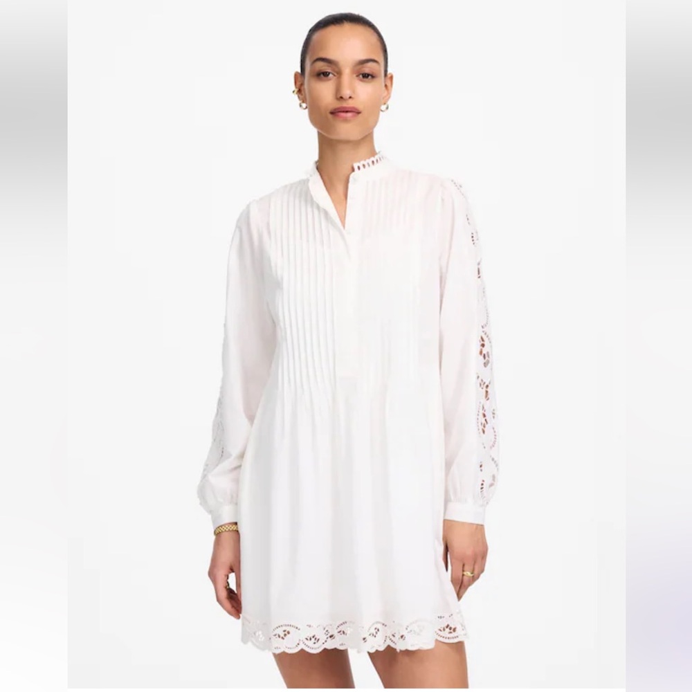 Madewell Pintucked Eyelet Mini Dress